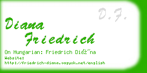 diana friedrich business card
